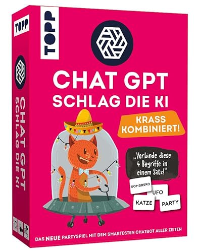 TOPP ChatGPT – Schlag die KI. Krass kombiniert - Wer schreibt aus Vier Worten die Beste Story? Das Neue Partyspiel mit dem smartesten Chatbot Aller Zeiten von TOPP