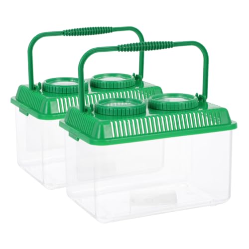 TOPPERFUN 1 Satz Beobachtungsbox Für Insekten Qualle Dekoration Käfig Filter Beta Kollektor Überwachung Kabellos Fischtanks Bausatz Fänger Aquarium Futterspender Abs Green 2 Stück von TOPPERFUN