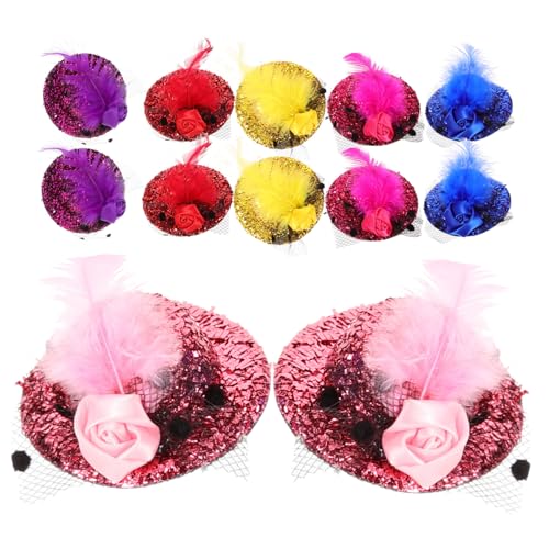 TOPPERFUN 12 Stück Teiliges Mini hut haarclip Blumen Federn und Pailletten Dekorative Haarspangen für Frauen und Mädchen für Tee partys Hochzeiten und Festliche Anlässe TOPPERFUN 12 Stück Teiliges Mini hut haarclip Blumen Federn und Pailletten Dekorative Haarspangen für Frauen und Mädchen für Tee partys Hochzeiten und Festliche Anlässe von TOPPERFUN