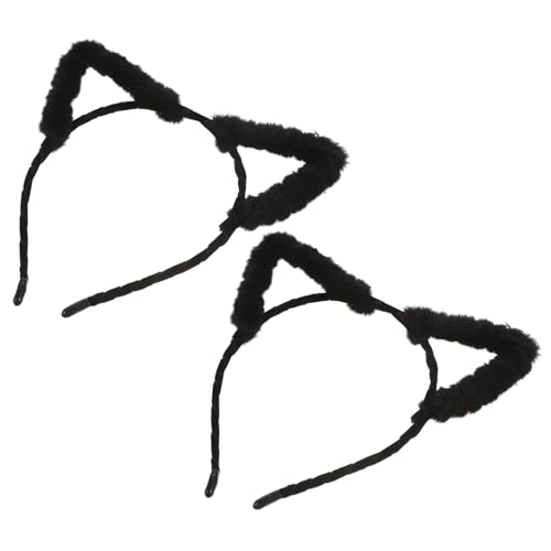 TOPPERFUN 2 Stück Schwarzes Katzenohren stirnband Plüsch Haarreif Flauschig Weich Warm Stil Mädchen Halloween Party Cosplay Accessoire TOPPERFUN 2 Stück Schwarzes Katzenohren stirnband Plüsch Haarreif Flauschig Weich Warm Stil Mädchen Halloween Party Cosplay Accessoire von TOPPERFUN