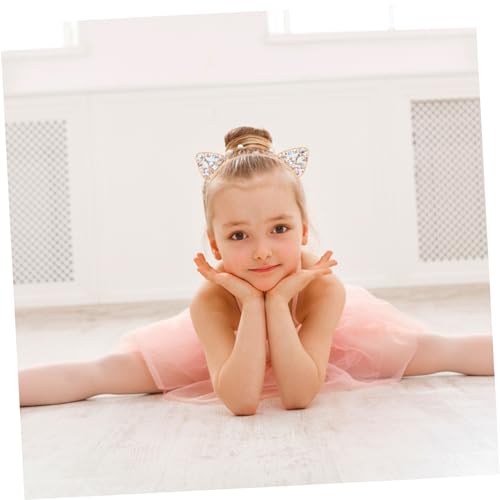 TOPPERFUN 2 Stück Teiliges Katzenohren Haarreif mit Funkelnden Strasssteinen Bequemes für Karneval Mottoparty und Cosplay Gold und Weiß TOPPERFUN 2 Stück Teiliges Katzenohren Haarreif mit Funkelnden Strasssteinen Bequemes für Karneval Mottoparty und Cosplay Gold und Weiß von TOPPERFUN