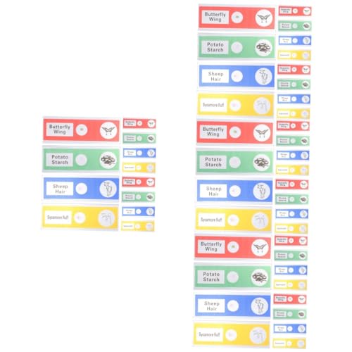 TOPPERFUN 4 Sätze Mikroskop-objektträger Fernglas Rutschen Für Taschenmikroskop Kinderrutsche Mikroskop Für Präparierte Objektträger Vorbereitete Folien Pvc 12 Stück * 4 von TOPPERFUN