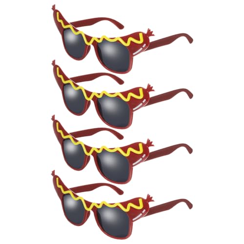 TOPPERFUN 4-teilige Lustige Partybrillen, Tanzparty-make-up-kostüm-sonnenbrillen, Hot-dog-brillen, Cool Geformte Brillen, Photo Booth-requisite TOPPERFUN 4-teilige Lustige Partybrillen, Tanzparty-make-up-kostüm-sonnenbrillen, Hot-dog-brillen, Cool Geformte Brillen, Photo Booth-requisite von TOPPERFUN