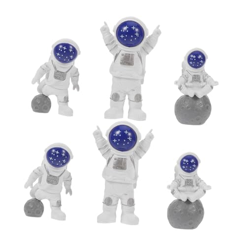 TOPPERFUN 6 Stück Teiliges Astronaut Resin Cake Topper Weltraum-dekoration für Kindergeburtstag und Babyparty Wiederverwendbare Mini Figuren mit Detailreicher Gestaltung als Tortendeko und TOPPERFUN 6 Stück Teiliges Astronaut Resin Cake Topper Weltraum-dekoration für Kindergeburtstag und Babyparty Wiederverwendbare Mini Figuren mit Detailreicher Gestaltung als Tortendeko und von TOPPERFUN