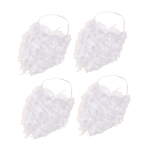 TOPPERFUN 6 Stück Teiliges Weihnachtsmann Vollbart Weiß Langlebige Fake Bärte für Weihnachtsfeier Karneval und Party Hautfreundlich Einfach zu Befestigen als Weihnachts Mitgebsel und TOPPERFUN 6 Stück Teiliges Weihnachtsmann Vollbart Weiß Langlebige Fake Bärte für Weihnachtsfeier Karneval und Party Hautfreundlich Einfach zu Befestigen als Weihnachts Mitgebsel und von TOPPERFUN