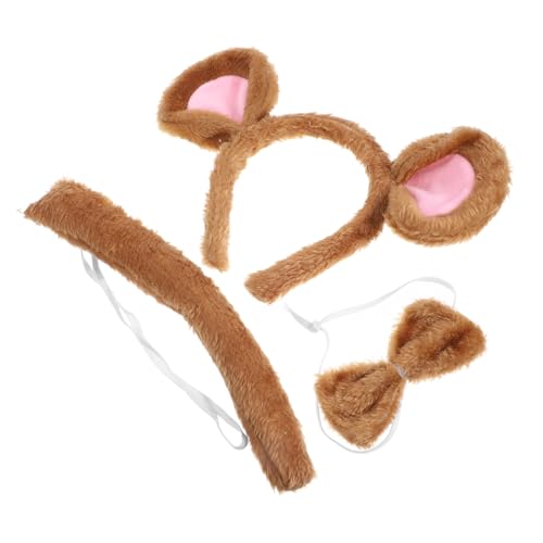 TOPPERFUN Dreiteiliges Maus-kostümset mit Plüsch-ohren Krawatte und Dekorativem Niedliches Tier-stirnband für Party-haaraccessoires Cosplay für Halloween Fasching und Geburtstagsfeiern TOPPERFUN Dreiteiliges Maus-kostümset mit Plüsch-ohren Krawatte und Dekorativem Niedliches Tier-stirnband für Party-haaraccessoires Cosplay für Halloween Fasching und Geburtstagsfeiern von TOPPERFUN