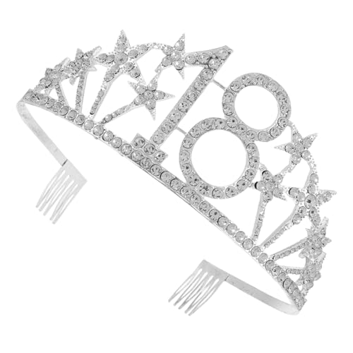 TOPPERFUN Geburtstagskrone mit Funkelnden Strasssteinen Kreatives Zahlen design Vielseitiger Party haarreif und Tortendeko für Mädchen und Frauen Festliche Geburtstagsdeko Silberfarben TOPPERFUN Geburtstagskrone mit Funkelnden Strasssteinen Kreatives Zahlen design Vielseitiger Party haarreif und Tortendeko für Mädchen und Frauen Festliche Geburtstagsdeko Silberfarben von TOPPERFUN