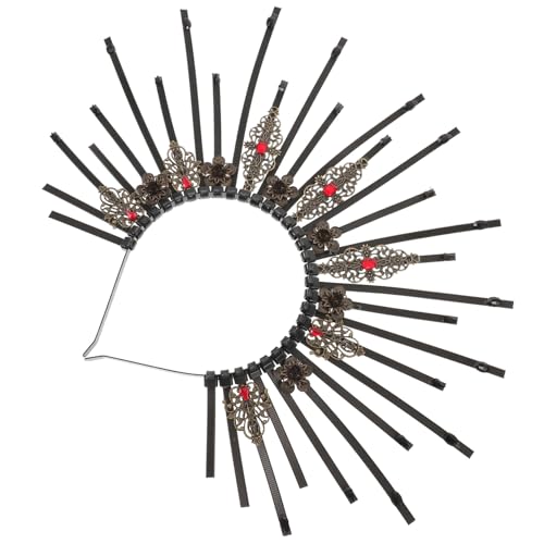 TOPPERFUN Gothic Heiligenschein Krone Stirnband Damen Haarschmuck Halloween Kostüm Haarreif Cosplay Party Zubehör Elegant Leicht für Frauen TOPPERFUN Gothic Heiligenschein Krone Stirnband Damen Haarschmuck Halloween Kostüm Haarreif Cosplay Party Zubehör Elegant Leicht für Frauen von TOPPERFUN