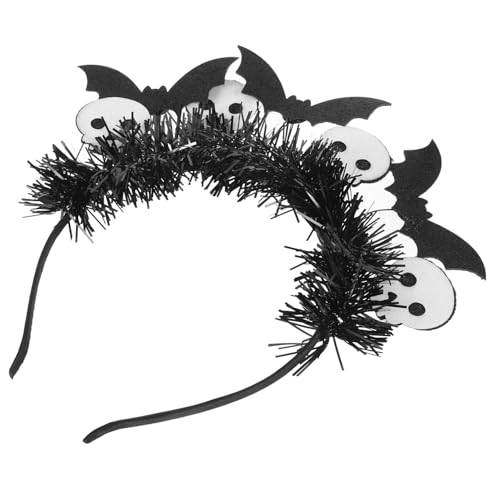TOPPERFUN Halloween Party Stirnband mit Weißem Schädel und Fledermaus Ausgefallener Kopfschmuck für Erwachsene Feine Verarbeitung für Halloween Cosplay und Themenpartys TOPPERFUN Halloween Party Stirnband mit Weißem Schädel und Fledermaus Ausgefallener Kopfschmuck für Erwachsene Feine Verarbeitung für Halloween Cosplay und Themenpartys von TOPPERFUN