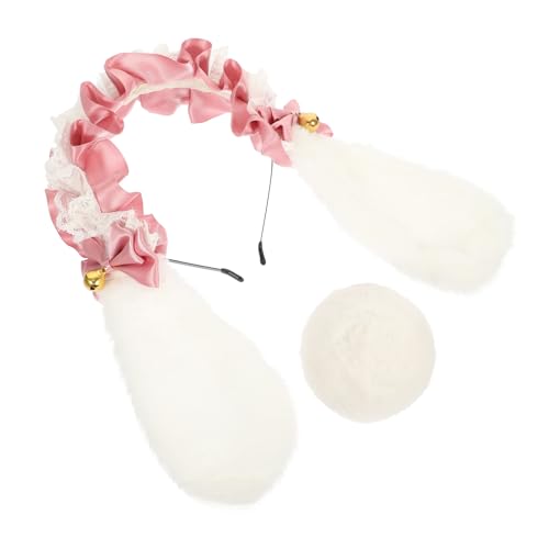 TOPPERFUN Lolita Bunny Ohr Haarreif Cosplay Hasenohren Stirnband mit Spitze und Satinband Weiches Plüschmaterial für Karneval Kostümparty und Ostern Damen und Mädchen TOPPERFUN Lolita Bunny Ohr Haarreif Cosplay Hasenohren Stirnband mit Spitze und Satinband Weiches Plüschmaterial für Karneval Kostümparty und Ostern Damen und Mädchen von TOPPERFUN