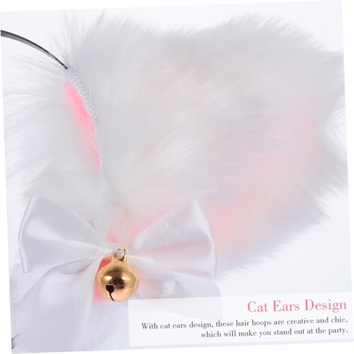 TOPPERFUN Plüsch Katzenohren Haarreif mit Glöckchen und Schleife Weiches Cosplay Stirnband für Mädchen Bequemes Langlebiges Haarschmuck Zubehör für Halloween Katzenkostüm und Party TOPPERFUN Plüsch Katzenohren Haarreif mit Glöckchen und Schleife Weiches Cosplay Stirnband für Mädchen Bequemes Langlebiges Haarschmuck Zubehör für Halloween Katzenkostüm und Party von TOPPERFUN