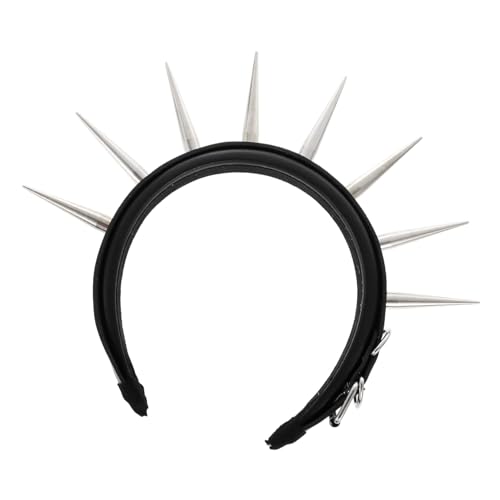 TOPPERFUN Punk Stirnband mit Nieten Handgefertigtes Schwarzes Haarband Leichtes Party Haarreif Komfortabel und Langlebig für Festival Kostümpartys Auffälliger Gothic Kopfschmuck TOPPERFUN Punk Stirnband mit Nieten Handgefertigtes Schwarzes Haarband Leichtes Party Haarreif Komfortabel und Langlebig für Festival Kostümpartys Auffälliger Gothic Kopfschmuck von TOPPERFUN