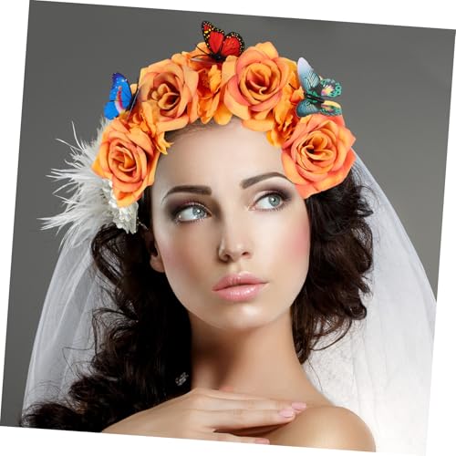 TOPPERFUN Simulierter Blumen haarreif mit Schmetterling Verstellbares Elastisches Stirnband aus Weichem Stoff Farbenfroher Kopfschmuck für Halloween Abschlussball Party und Festivaleinsatz TOPPERFUN Simulierter Blumen haarreif mit Schmetterling Verstellbares Elastisches Stirnband aus Weichem Stoff Farbenfroher Kopfschmuck für Halloween Abschlussball Party und Festivaleinsatz von TOPPERFUN