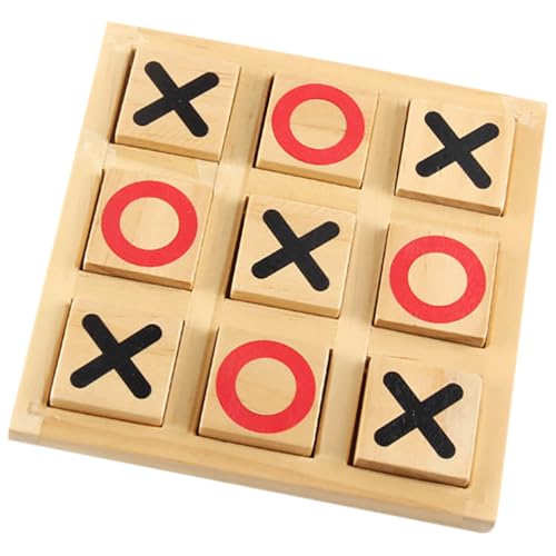 TOPPERFUN Wooden Nine Quadrate Xo Schachbrett Tabletop -Spiele -Trainingschachbrett Interaktiver Spielfamilie -Brettspiel Für Das Training Logischer Denken von TOPPERFUN