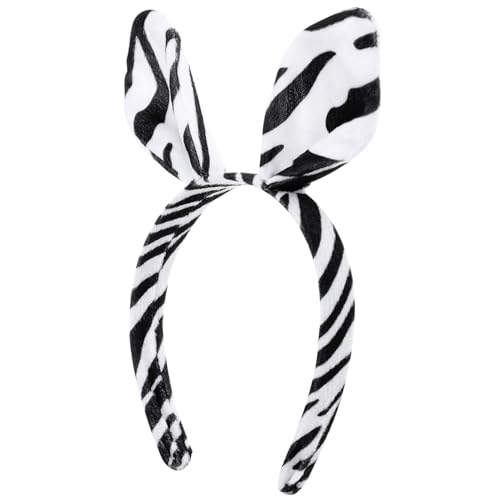 TOPPERFUN Zebra Ohren Haarreif Plüsch Tier Kostüm Stirnband für Halloween Fasching Karneval Party Damen Haarschmuck Festlich Vielseitig TOPPERFUN Zebra Ohren Haarreif Plüsch Tier Kostüm Stirnband für Halloween Fasching Karneval Party Damen Haarschmuck Festlich Vielseitig von TOPPERFUN