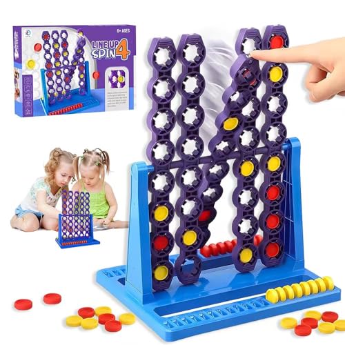 4 Gewinnt,Vier Gewinnt mit Spin,Connect 4 Spin Game,4 in Einer Reihe Spiel,Kinder Brettspiel mit Funktionen Spinning, Battle Strategiespiel für 2 Spieler, Brettspiele Spiele Kinder ab 6 Jahren von TOPRUNYI