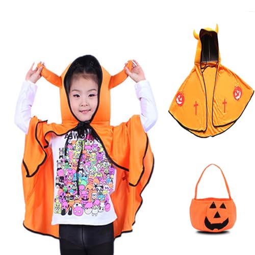 TOPZFL Halloween Kostüm Kinder,Kürbis Kostüm Mädchen,für Halloween,Bühnenperformance,Geeignet für Höhe 80cm (orange) von TOPZFL