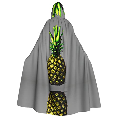TORONG Cartoon-Ananas-Erwachsenen-Hexen-Umhang mit Kapuze für Halloween-Kostüme und Cosplay, perfekt für Damen und Herren von TORONG