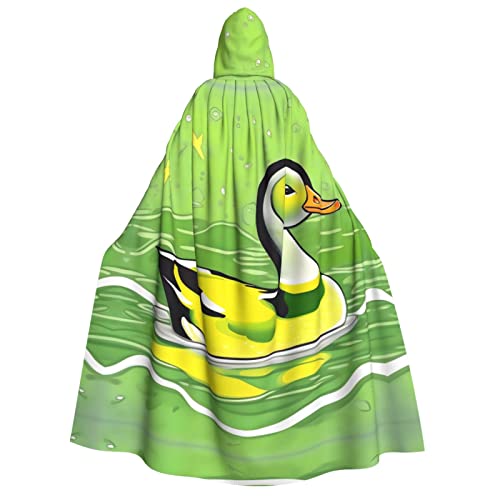 TORONG Grüne Ente Hexenumhang mit Kapuze für Erwachsene, für Halloween-Kostüme und Cosplay, perfekt für Damen und Herren von TORONG