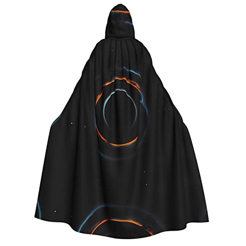 TORONG Mysterious Cosmic Black Holes Hexenumhang mit Kapuze für Erwachsene, für Halloween-Kostüme und Cosplay, perfekt für Damen und Herren von TORONG