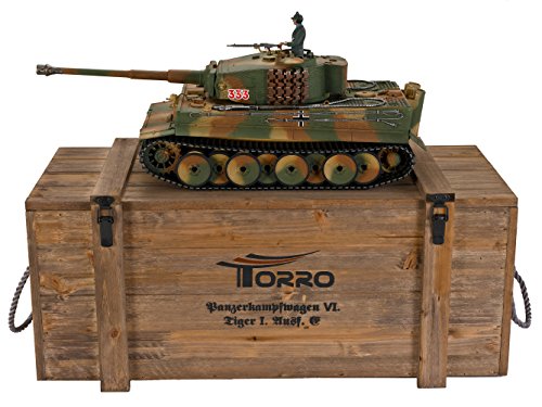 TORRO Tiger I. Mittlere Ausführung Metall Profi-Edition BB Version mit RRZ Panzer Tarn von TORRO