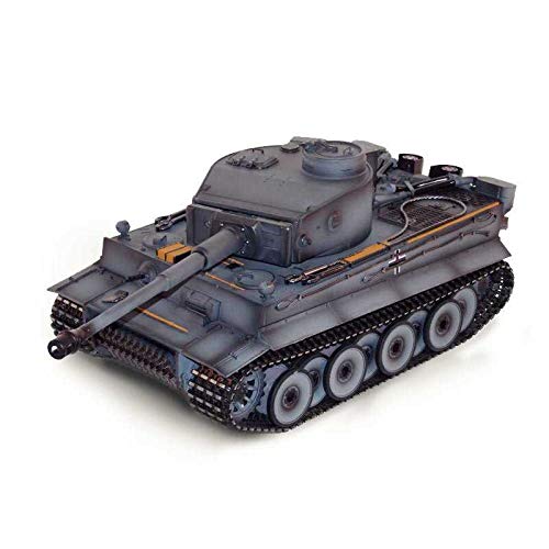 Torro 1:16 RC Panzer Tiger 1 mit Metallketten, Metallunterwanne Frühe Version BB grau von TORRO