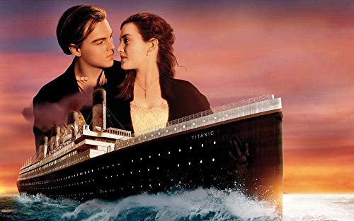 Puzzles für Erwachsene 1000 Teile Film Titanic Puzzles für Kinder Lernspielzeug Intellektuelles Spiel Geschenk Teens DIY Home Entertainment Spielzeug 38x26cm von TOSSPER