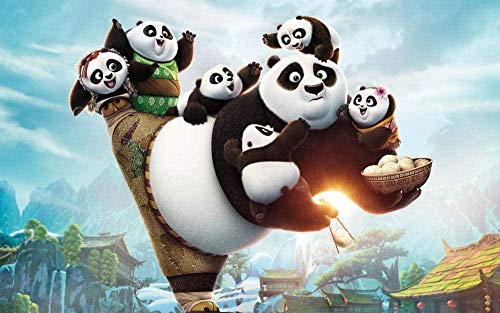 Puzzles für Erwachsene 1000 Teile Kung Fu Panda Puzzles für Kinder Lernspielzeug Intellektuelles Spiel Geschenk Teens DIY Home Entertainment Spielzeug 38x26cm von TOSSPER