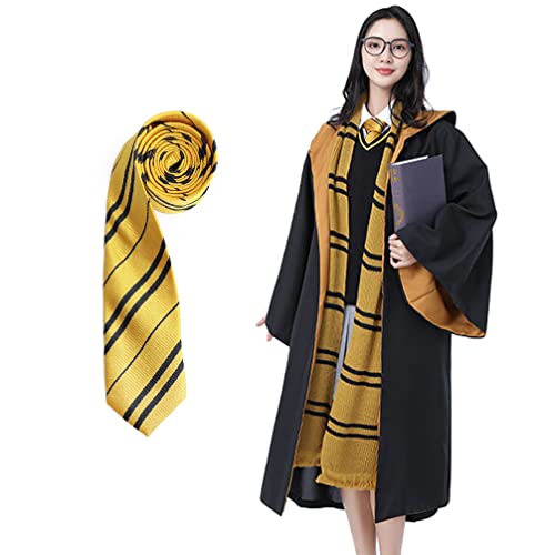 TOTOY Magier Hufflepuff Umhang und Hufflepuff Krawatte, Hufflepuff Robe, Zaubererrobe für Erwachsene 93204(L) von TOTOY