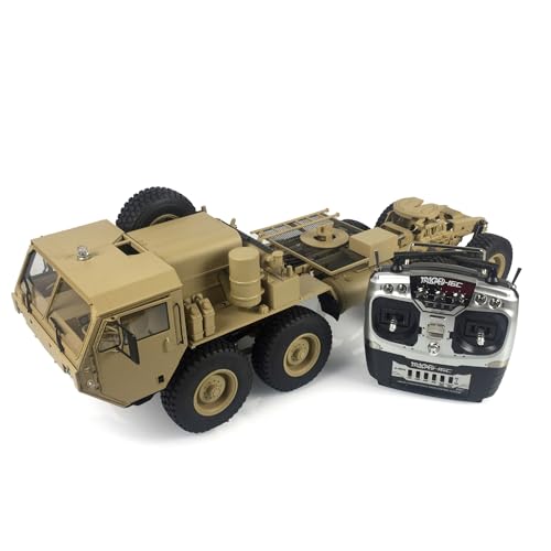 Toucan RC Hobby 8x8 RC Militär-LKW 1/12 HG P802 Funkgesteuertes Auto Metall Chassis Sounds Lichter (Hellgelb-RTR) von TOUCAN RC HOBBY