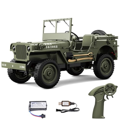 TOUCAN RC HOBBY 1/10 RC Geländewagen C8815 4WD Fernbedienung Rock Crawler Auto Militär-LKW Modell Kletterauto RTR Batterie LED-Leuchten Outdoor TOUCAN RC HOBBY 1/10 RC Geländewagen C8815 4WD Fernbedienung Rock Crawler Auto Militär-LKW Modell Kletterauto RTR Batterie LED-Leuchten Outdoor von TOUCAN RC HOBBY