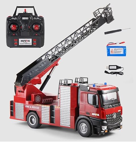 TOUCAN RC HOBBY 1/14 561 2.4G Sprühbare Skalierleiter Feuerwehrauto Traktor RC Modellauto von TOUCAN RC HOBBY