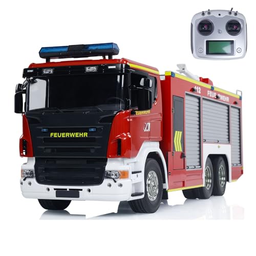 TOUCAN RC HOBBY 1/14 6X4 ferngesteuerter Feuerwehrwagen RC Feuerwehrfahrzeuge Modell Lichter Geräusche von TOUCAN RC HOBBY