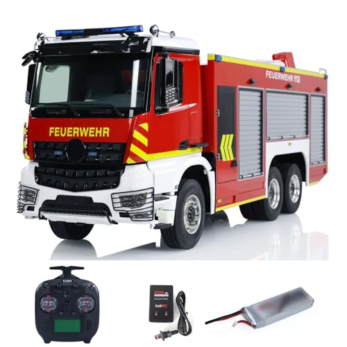 TOUCAN RC HOBBY 1/14 RC Feuerwehrfahrzeuge 6x4 Feuerwehrwagen Metall Chassis 2-Gang-Getriebe von TOUCAN RC HOBBY