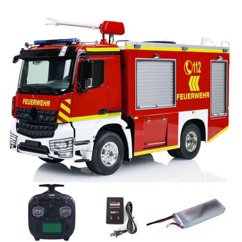 TOUCAN RC HOBBY 1/14 RC Feuerwehrwagen 4x2 Elektroauto Drahtlose Steuerung Feuerwehrfahrzeug Modell von TOUCAN RC HOBBY