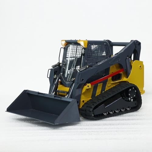 TOUCAN RC HOBBY 1/14 RC Hydraulischer Raupenlader SM770 RC Skid-Steer Lader Modell Licht Ton I6S Fernsteuerung Gelb Grau von TOUCAN RC HOBBY