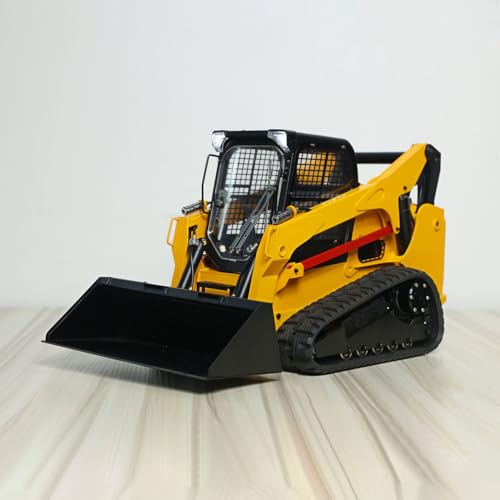 TOUCAN RC HOBBY 1/14 RC Hydraulischer Raupenlader SM770 RC Skid-Steer Lader Modell Licht Ton I6S Fernsteuerung Gelb Schwarz von TOUCAN RC HOBBY