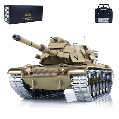 TOUCAN RC HOBBY 1/16 TD RC Kampfpanzer M60A1 ERA USA Funkferngesteuertes Panzermodell Metall Radspur von TOUCAN RC HOBBY