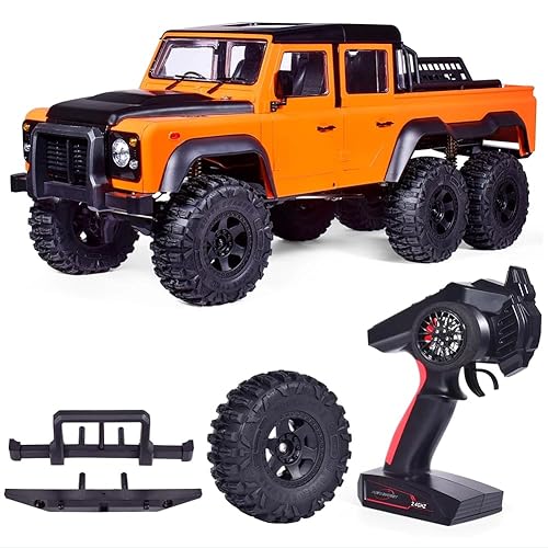 TOUCAN RC HOBBY 1:10 Off-Road-Pickup-Truck, 6 x 6 Rock-Crawler-Lichter, Sound bewegliche Türen, 2,4 G von TOUCAN RC HOBBY