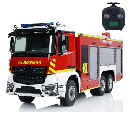 TOUCAN RC HOBBY 6X4 1/14 RC Feuerwehrfahrzeuge Metall Chassis Fernbedienung Feuerwehr Truck Modell von TOUCAN RC HOBBY