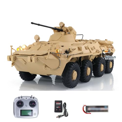 TOUCAN RC HOBBY CROSSRC 1/12 RC gepanzertes Transportfahrzeug BT8 8X8 RC Militärauto Modell Zweiganggetriebe Licht Sound I6S Controller von TOUCAN RC HOBBY