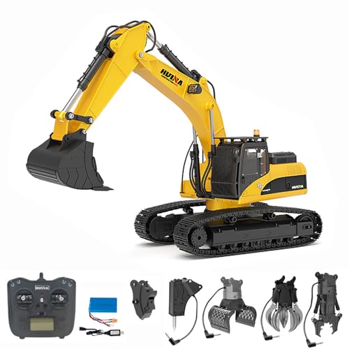 TOUCAN RC HOBBY HUINA Neues Upgrade 580 1/14 Metallbagger für Erwachsene, Modellbaufahrzeug, elektrischer Ballgreifer, 360° drehbare Scherklaue, Ton und Lichter TOUCAN RC HOBBY HUINA Neues Upgrade 580 1/14 Metallbagger für Erwachsene, Modellbaufahrzeug, elektrischer Ballgreifer, 360° drehbare Scherklaue, Ton und Lichter von TOUCAN RC HOBBY