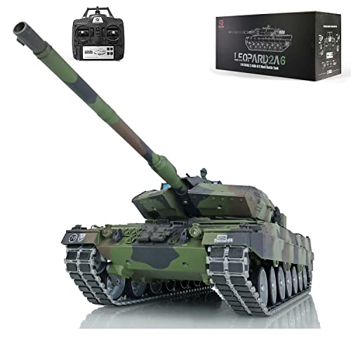 TOUCAN RC HOBBY Henglong 1/16 7.0 Leopard2A6 RC Panzer 3889 Barrel Recoil Metallschienen W/Gummis von TOUCAN RC HOBBY