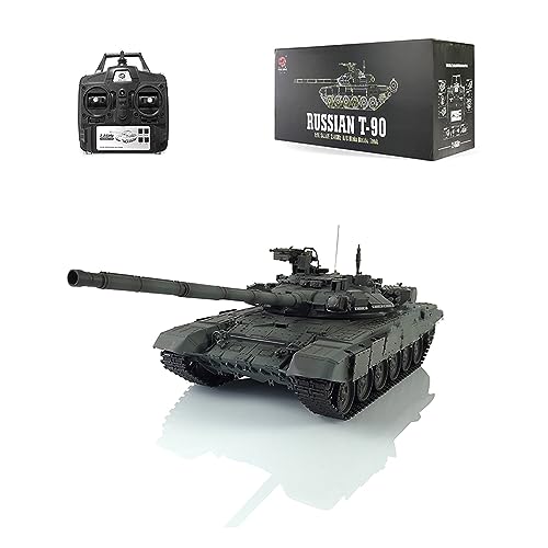 Toucan RC Hobby Henglong 1/16 Green 7.0 Customized T90 RC Panzer 3938 360° Turm Metallräder von TOUCAN RC HOBBY