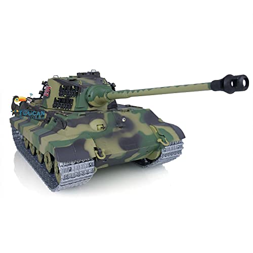 TOUCAN RC HOBBY Henglong 2.4G 1/16 7.0 German King Tiger RC Panzer 3888A Metal Track Barrel Recoil von TOUCAN RC HOBBY