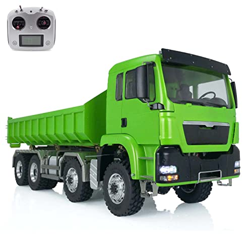 TOUCAN RC HOBBY LESU 1/14 RC Roll On/Off Kipper Truck für TGS 8x8 Hydraulische Dumper Auto Modell von TOUCAN RC HOBBY