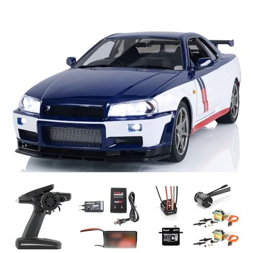 TOUCAN RC HOBBY Metall 1/8 Rc Drift Rennwagen Capo R34 4X4 Rtr Hochgeschwindigkeitsautos Brushless Motor von TOUCAN RC HOBBY