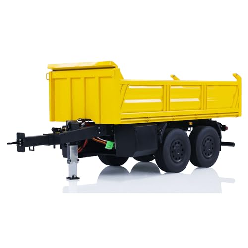 TOUCAN RC HOBBY Metall 2 Achsen Lesu 1/14 RC Full Trailer Fernbedienung Hydraulische Dumper Anhänger von TOUCAN RC HOBBY