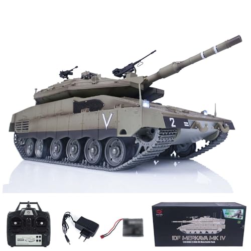 TOUCAN RC HOBBY RC Battle Tank HengLong 1/16 IDF Merkava MK IV Vollmetall Chassis Barrel Recoil von TOUCAN RC HOBBY