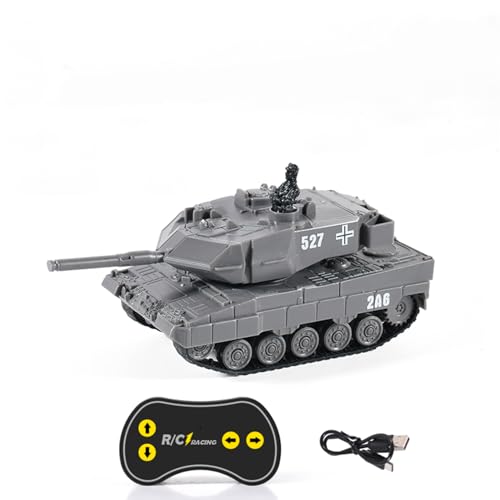 TOUCAN RC HOBBY RTR 1/77 RC Panzer German Panther Battle Tank 360°Rotation Led Light Mini Toy von TOUCAN RC HOBBY